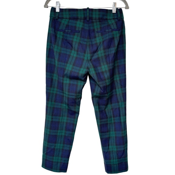 J. Crew Cameron Green and Blue Plaid Pants 4P - Picture 3 of 9